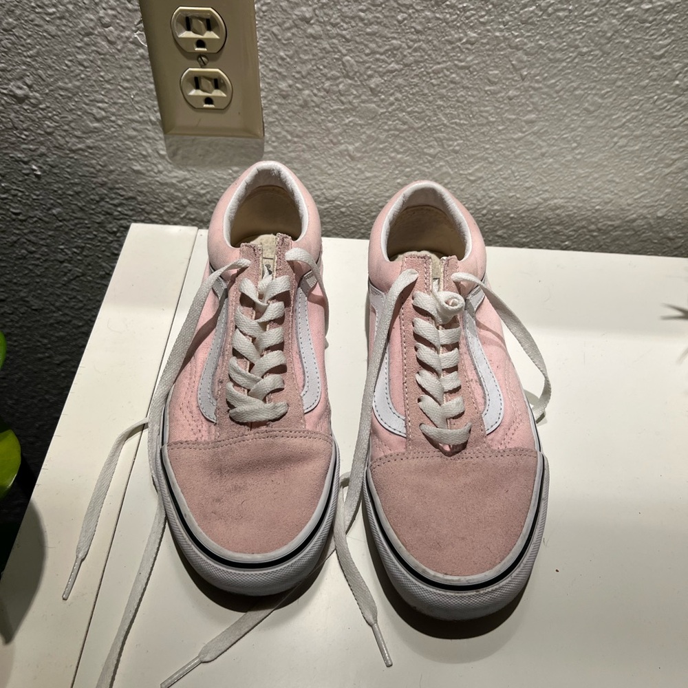 Vans Pink and White Women's Sneakers